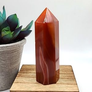 CLEARANCE Natural Banded Carnelian Crystal Tower G